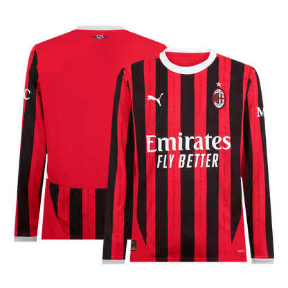 Męska koszulka piłkarska AC Milan Home z długim rękawem 2024/25