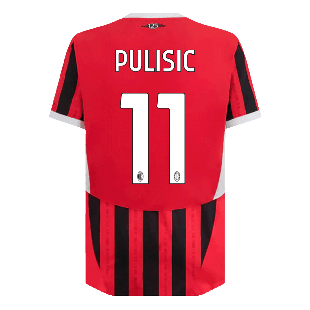 Men's PULISIC #11 AC Milan Home Football Shirt 2024/25 - Slim Fit