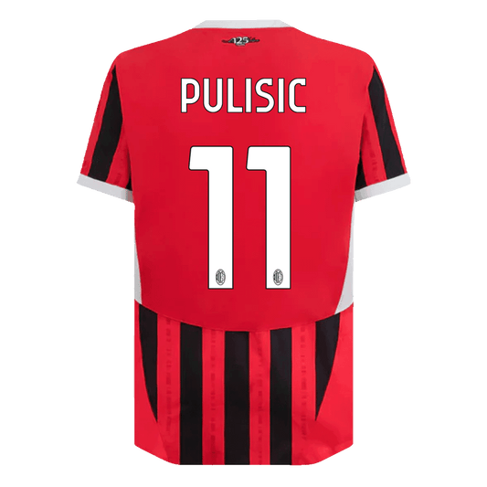 Męska wersja PULISIC #11 AC Milan Koszulka domowa piłkarska 2024/25 - Slim Fit