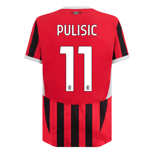Męska wersja PULISIC #11 AC Milan Koszulka domowa piłkarska 2024/25 - Slim Fit