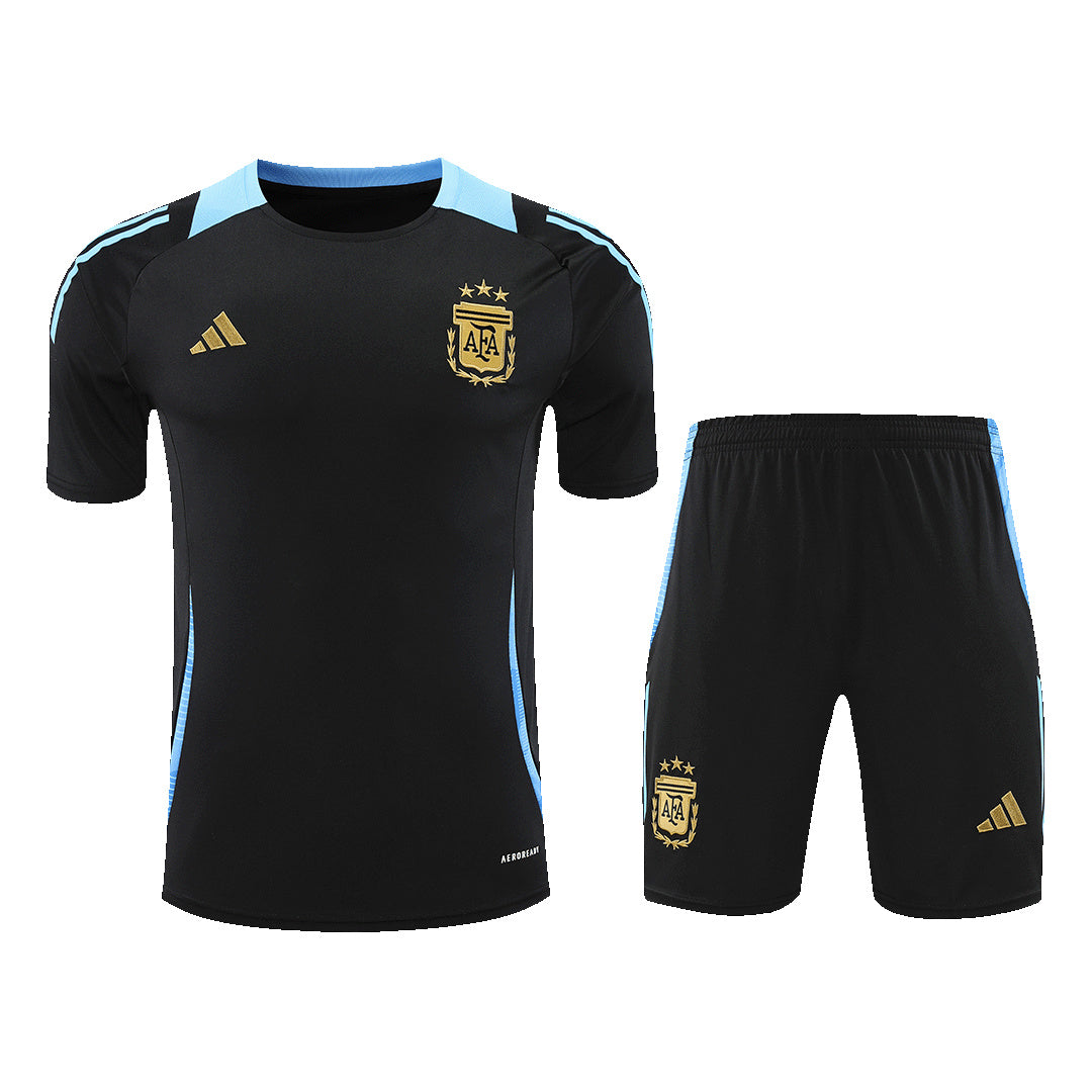 Men's Argentina Pre-Match Jersey (Jersey+Shorts) Kit Copa América 2024 Top Koszulki Pilka Sklep