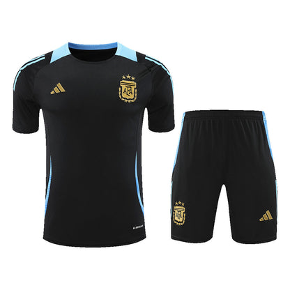 Men's Argentina Pre-Match Jersey (Jersey+Shorts) Kit Copa América 2024 Top Koszulki Pilka Sklep