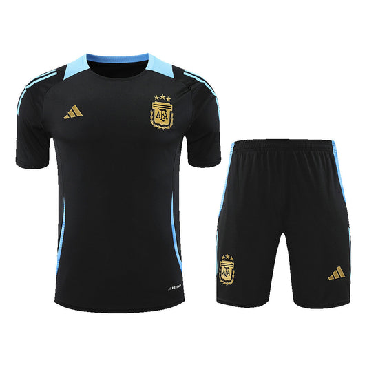 Men's Argentina Pre-Match Jersey (Jersey+Shorts) Kit Copa América 2024 Top Koszulki Pilka Sklep