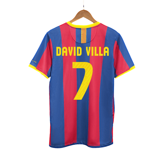 Retro DAVID VILLA #7 2010/11 Barcelona Home  Soccer Jersey Top Soccer Jerseys Store