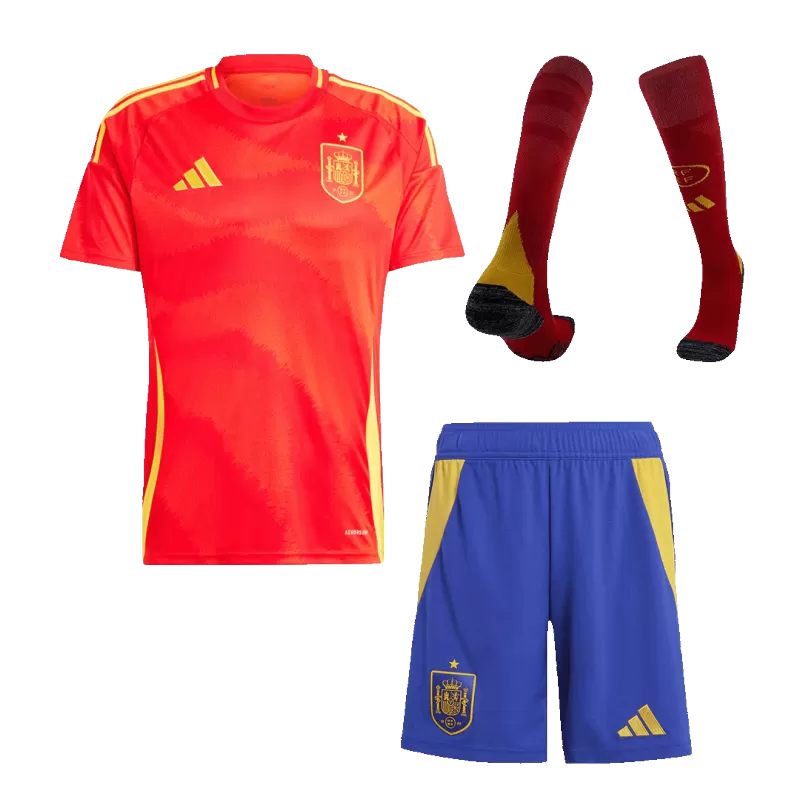 Zestaw koszulek piłkarskich reprezentacji Spain (koszulka + spodenki + skarpetki) 2024/25 Top Koszulki Pilka Sklep