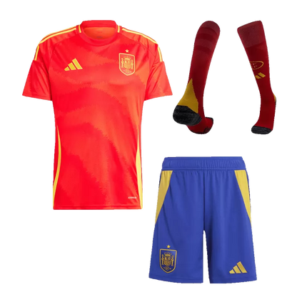 Zestaw koszulek piłkarskich reprezentacji Spain (koszulka + spodenki + skarpetki) 2024/25 Top Koszulki Pilka Sklep