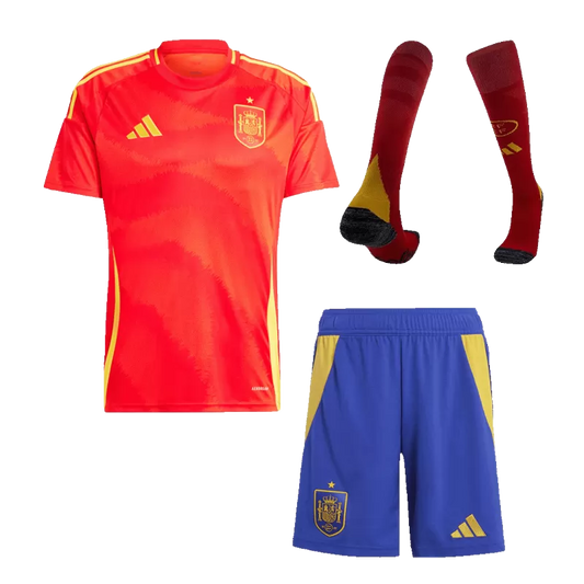Zestaw koszulek piłkarskich reprezentacji Spain (koszulka + spodenki + skarpetki) 2024/25 Top Koszulki Pilka Sklep