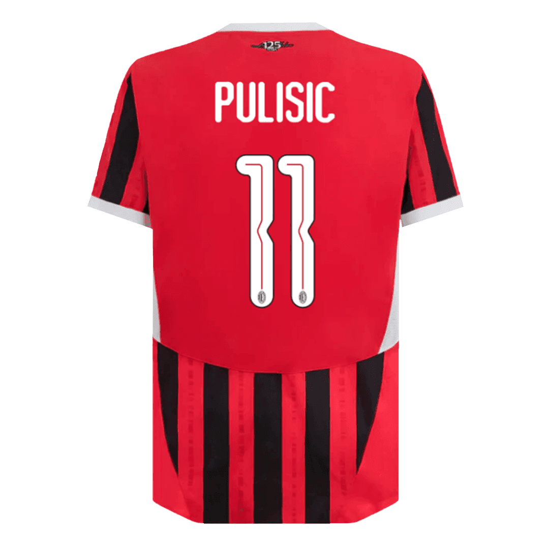 Men's PULISIC #11 AC Milan Home Football Shirt 2024/25 - UCL - Slim Fit