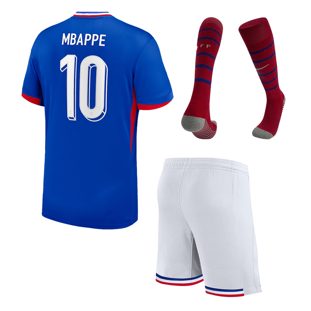 Dziecięce France MBAPPE #10 Koszulki domowe Pełny zestaw Euro 2024 Top Koszulki Pilka Sklep