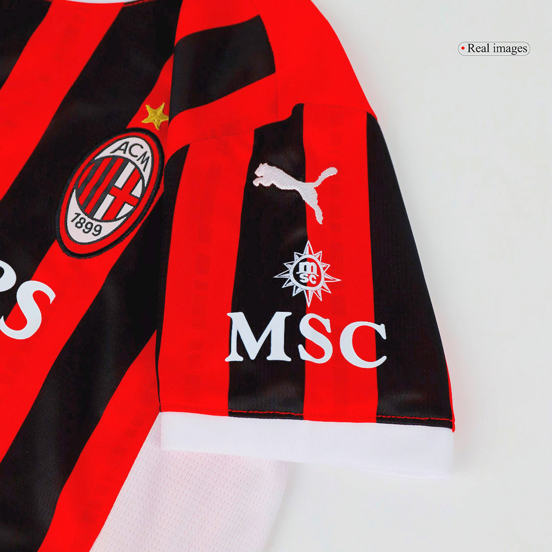 AC Milan Kids Home Football Kit 2024/25 (Shirt + Shorts)