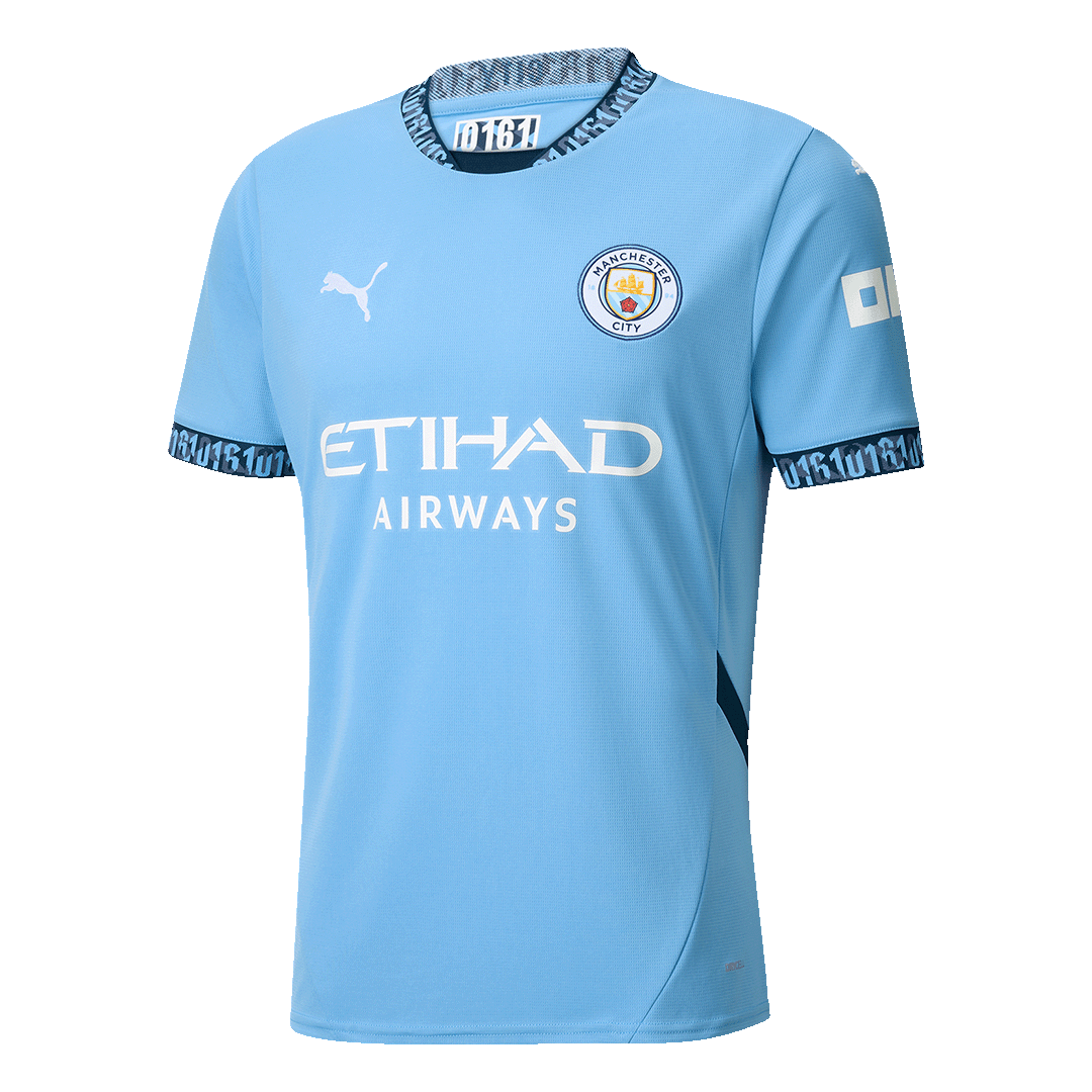 DE BRUYNE #17 Manchester City Home Football Shirt 2024/25 - UCL