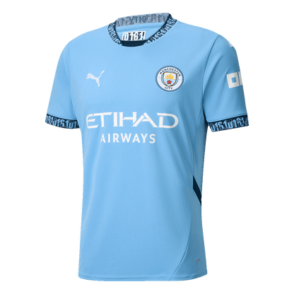 DE BRUYNE #17 Manchester City Home Football Shirt 2024/25 - UCL