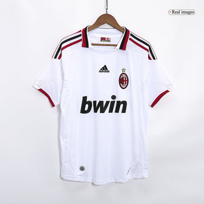 Hochwertiges AC Milan-Auswärts-Fußballtrikot für Herren im Retro-Stil 2009/10