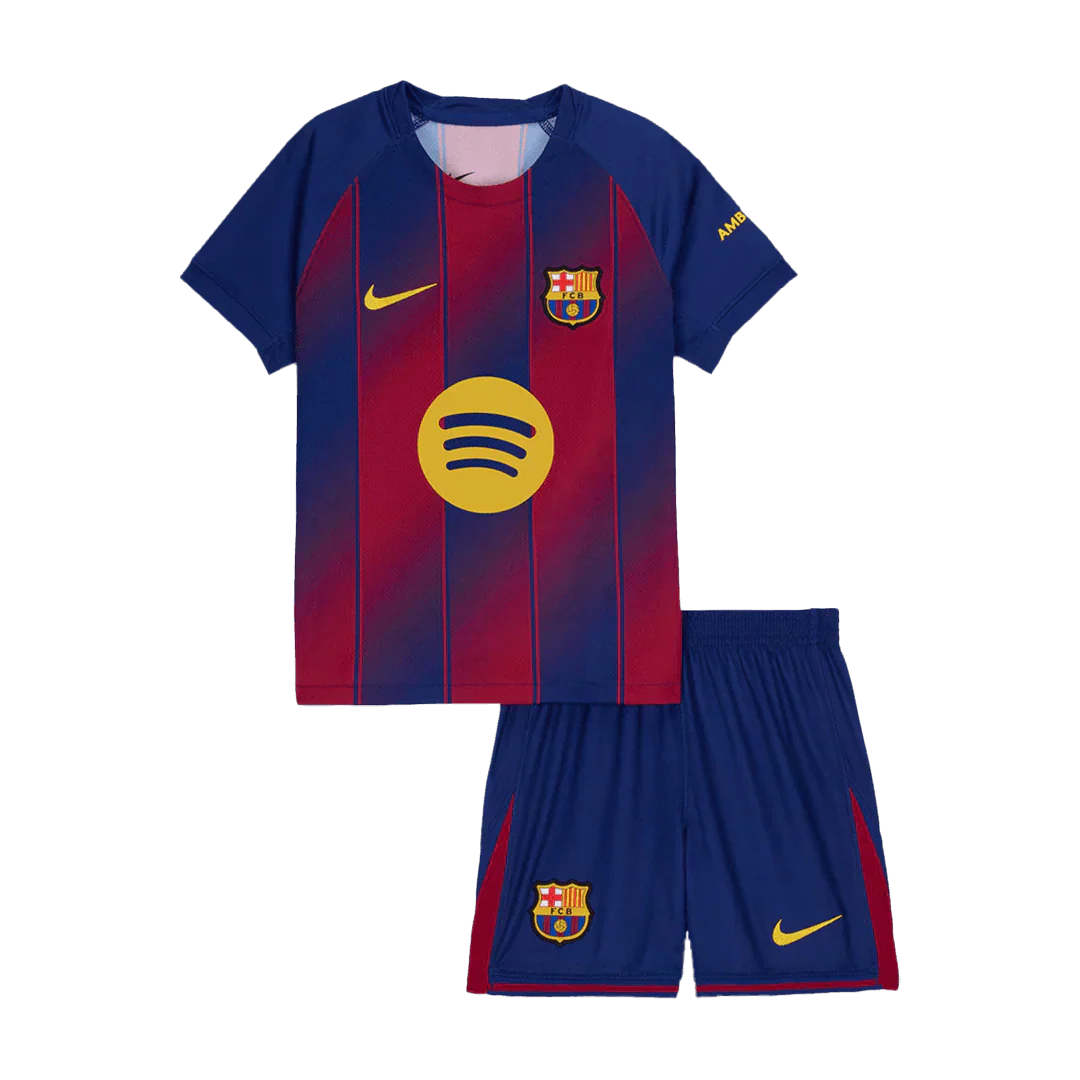 Dziecięce koszulki domowe Barcelona Soccer (koszulka + spodenki) 2025/26 Top Koszulki Pilka Sklep