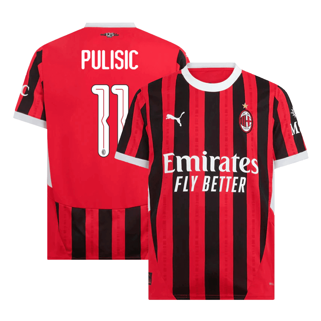 PULISIC #11 AC Milan 2024/25 Home Men's Shirt - UCL