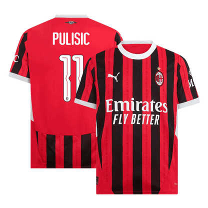 PULISIC #11 AC Milan 2024/25 Home Men's Shirt - UCL