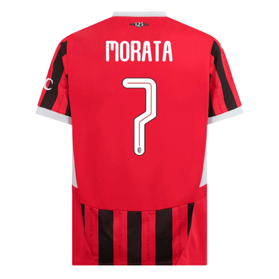 MORATA #7 AC Milan 2024/25 Home Men's Shirt - UCL