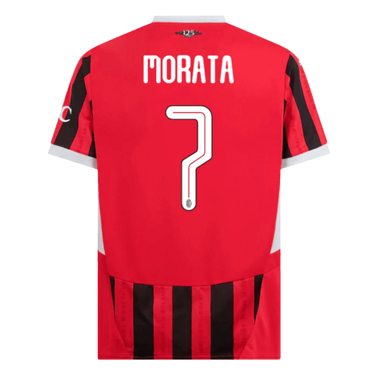 MORATA #7 AC Milan 2024/25 Home Men's Shirt - UCL