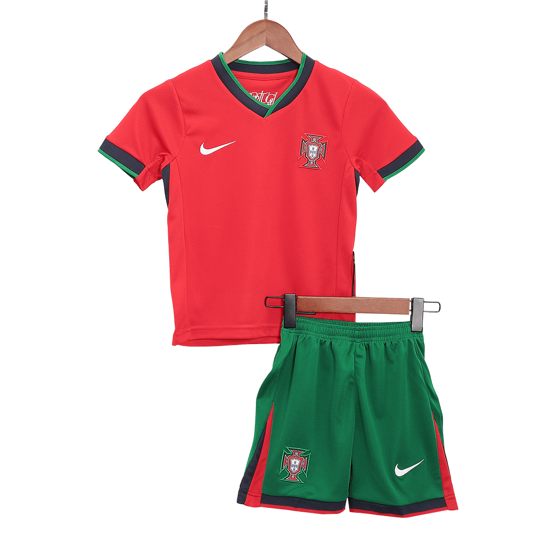 Dziecięcy zestaw koszulek domowych Portugalii (koszulka + spodenki) Euro 2024 Top Koszulki Pilka Sklep