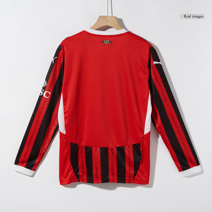 Męska koszulka piłkarska AC Milan Home z długim rękawem 2024/25