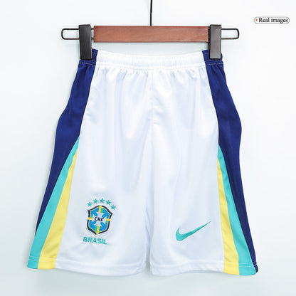 Kid's Brazil Away Jerseys Kit(Jersey+Shorts) Copa América 2024