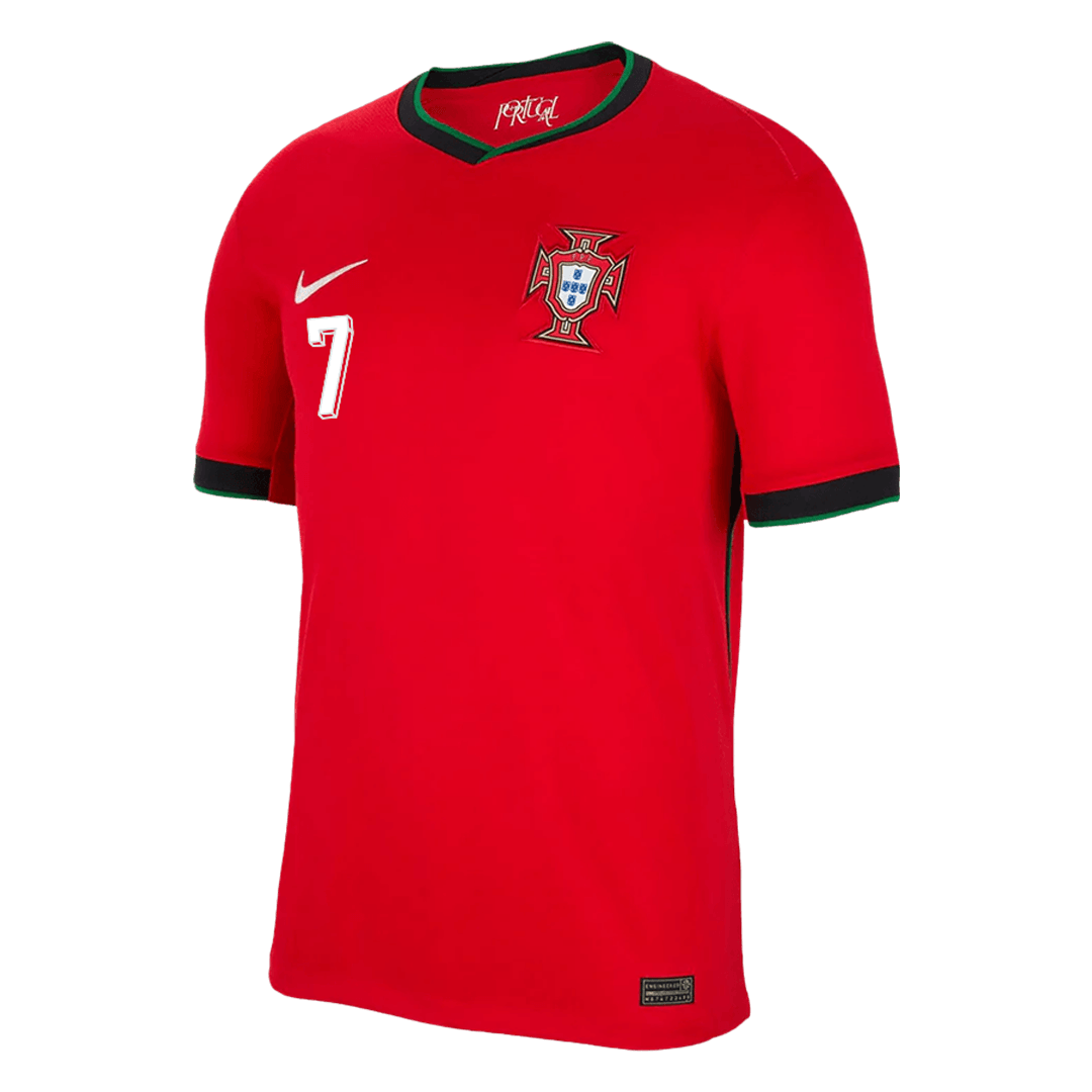 [Super jakość] Męska koszulka domowa Portugal RONALDO #7 (koszulka + spodenki) Zestaw Euro 2024 Top Koszulki Pilka Sklep