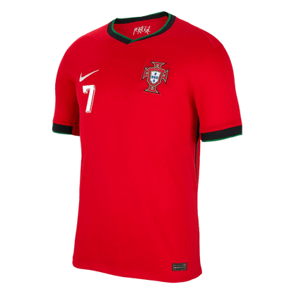 [Super jakość] Męska koszulka domowa Portugal RONALDO #7 (koszulka + spodenki) Zestaw Euro 2024 Top Koszulki Pilka Sklep