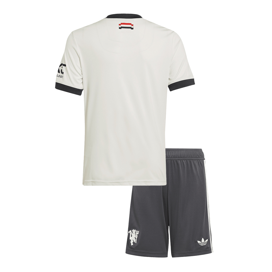 Manchester United Third Away Kinder-Fußballtrikot (Shirt + Shorts) 2024/25