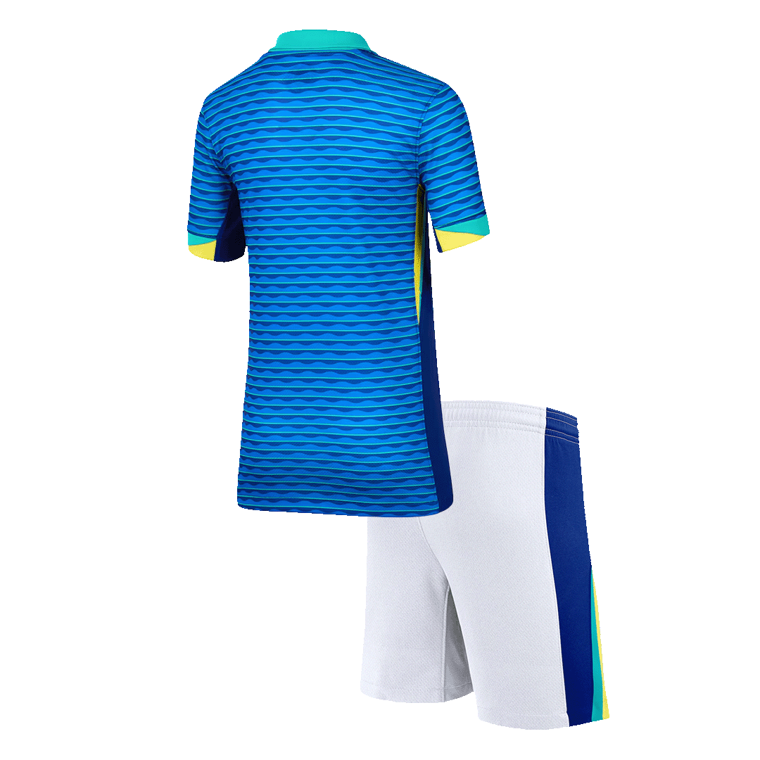 Kid's Brazil Away Jerseys Kit(Jersey+Shorts) Copa América 2024