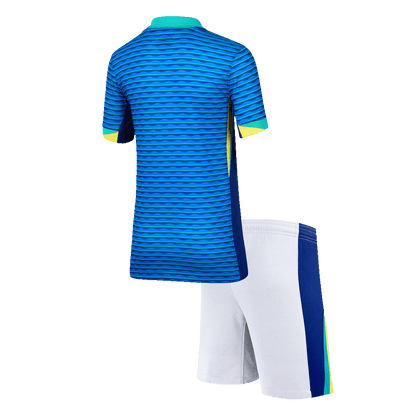Kid's Brazil Away Jerseys Kit(Jersey+Shorts) Copa América 2024