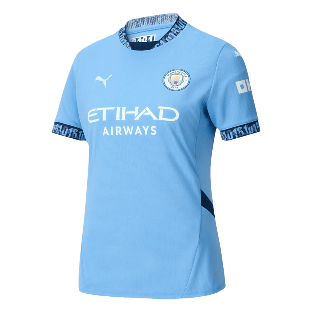 Hochwertiges Manchester City Home 2024/25 Fußballtrikot für Damen