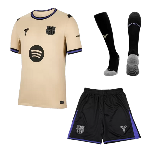 Barcelona Away Soccer Jersey Kit(Jersey+Shorts+Socks) 2025/26 Top Koszulki Pilka Sklep