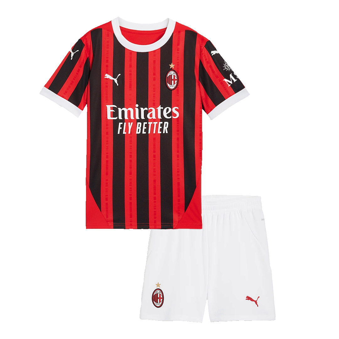 AC Mailand Kinder-Heimfußballset 2024/25 (Trikot + Shorts)