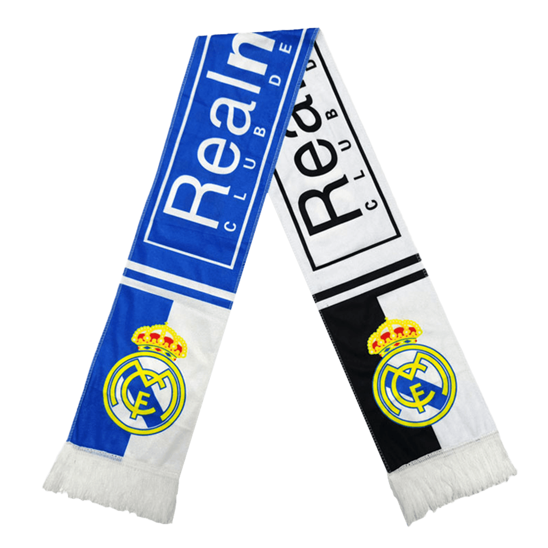 Real Madrid Football Scarf Blue and White