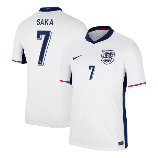 SAKA #7 England Home  Soccer Jersey Euro 2024 Top Soccer Jerseys Store