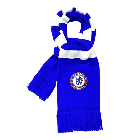 Chelsea Fußballschal Blau und Weiß