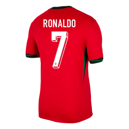 [Super jakość] Męska koszulka domowa Portugal RONALDO #7 (koszulka + spodenki) Zestaw Euro 2024 Top Koszulki Pilka Sklep