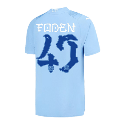 FODEN #47 Manchester City Japanese Tour Printing Home  Soccer Jersey 2023/24 Top Soccer Jerseys Store