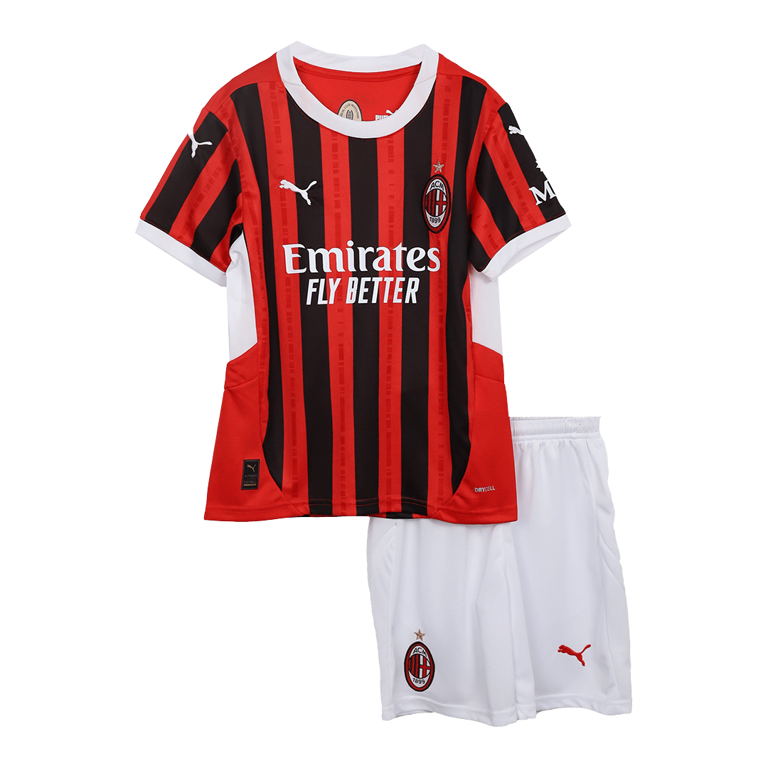 AC Milan Kids Home Football Kit 2024/25 (Shirt + Shorts)