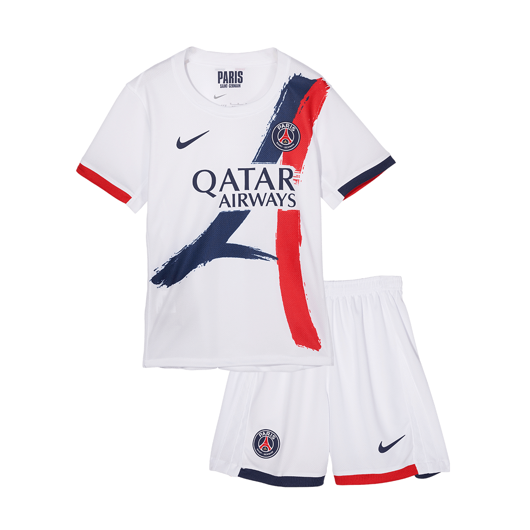 Kid's PSG Away Cheap Soccer Jersey Kit(Jersey+Shorts+Socks) 2024/25 Top Koszulki Pilka Sklep
