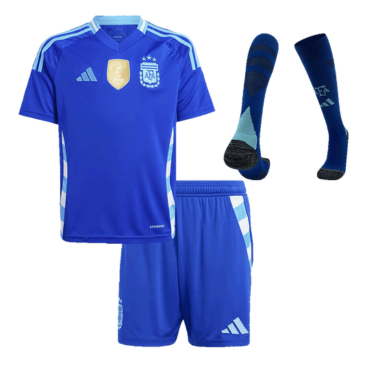 Kid's Argentina Away Jerseys Full Kit 2024