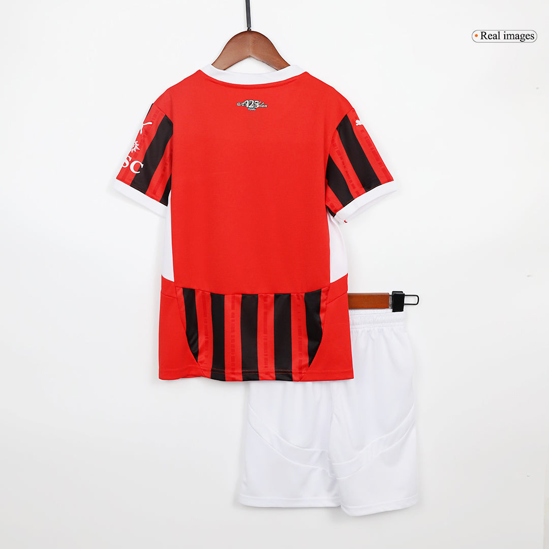 AC Mailand Kinder-Heimfußballset 2024/25 (Trikot + Shorts)