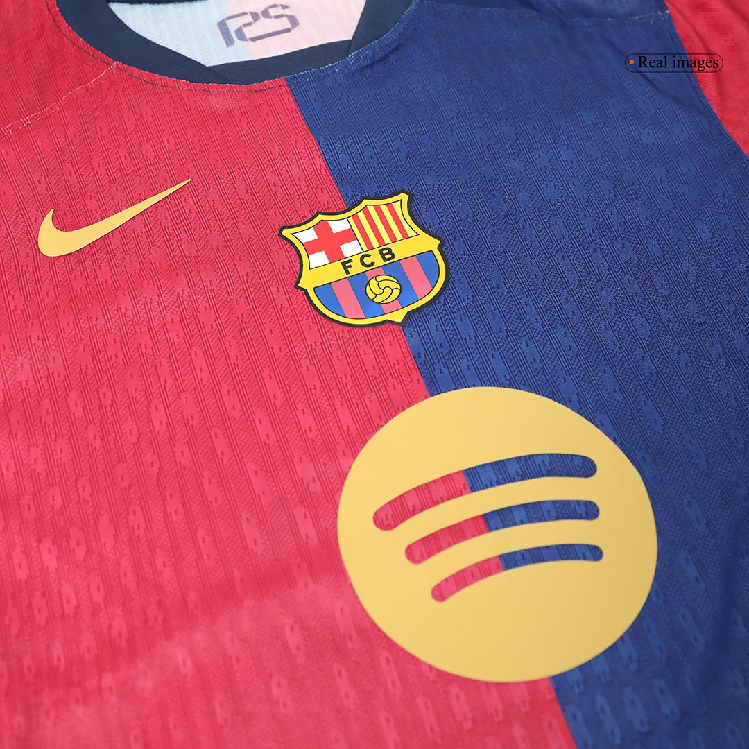 Player version LEWANDOWSKI #9 Barcelona 2024/25 home football jersey - Spotify logo without text Go football World Shop