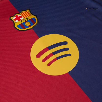 Barcelona Home 2024/25 Herren-Fußballtrikot – 125. Jubiläum (Spotify-Logo ohne Text)