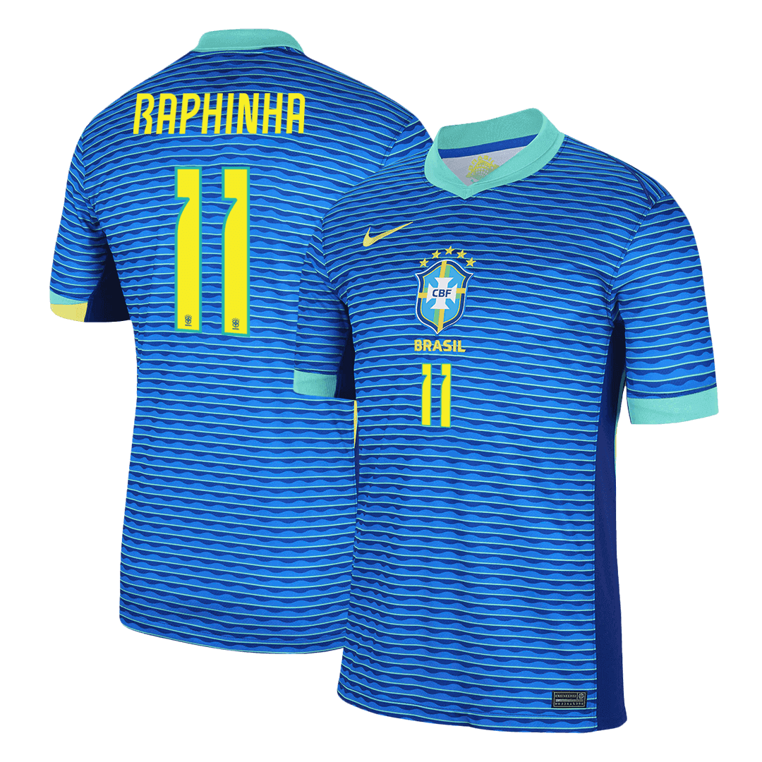 RAPHINHA #11 Brazil Away  Soccer Jersey Copa America 2024 Top Soccer Jerseys Store