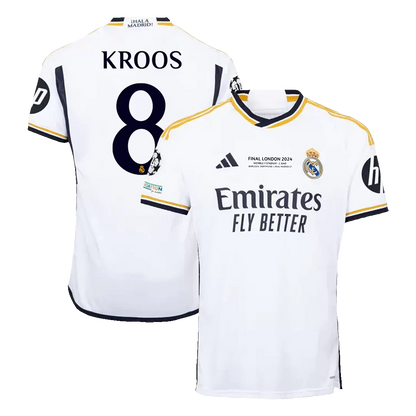 KROOS #8 Real Madrid 2023/24 Fußballtrikot Weiß - UCL FINALE