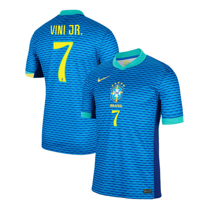 Men's Brazil VINI JR. #7 Away Soccer Jersey Copa América 2024