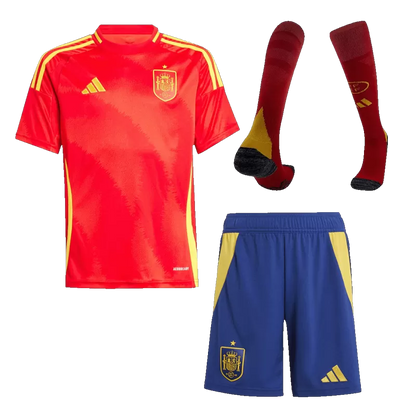 Dziecięcy zestaw koszulek piłkarskich Spain (koszulka + spodenki + skarpetki) 2024/25 Top Koszulki Pilka Sklep
