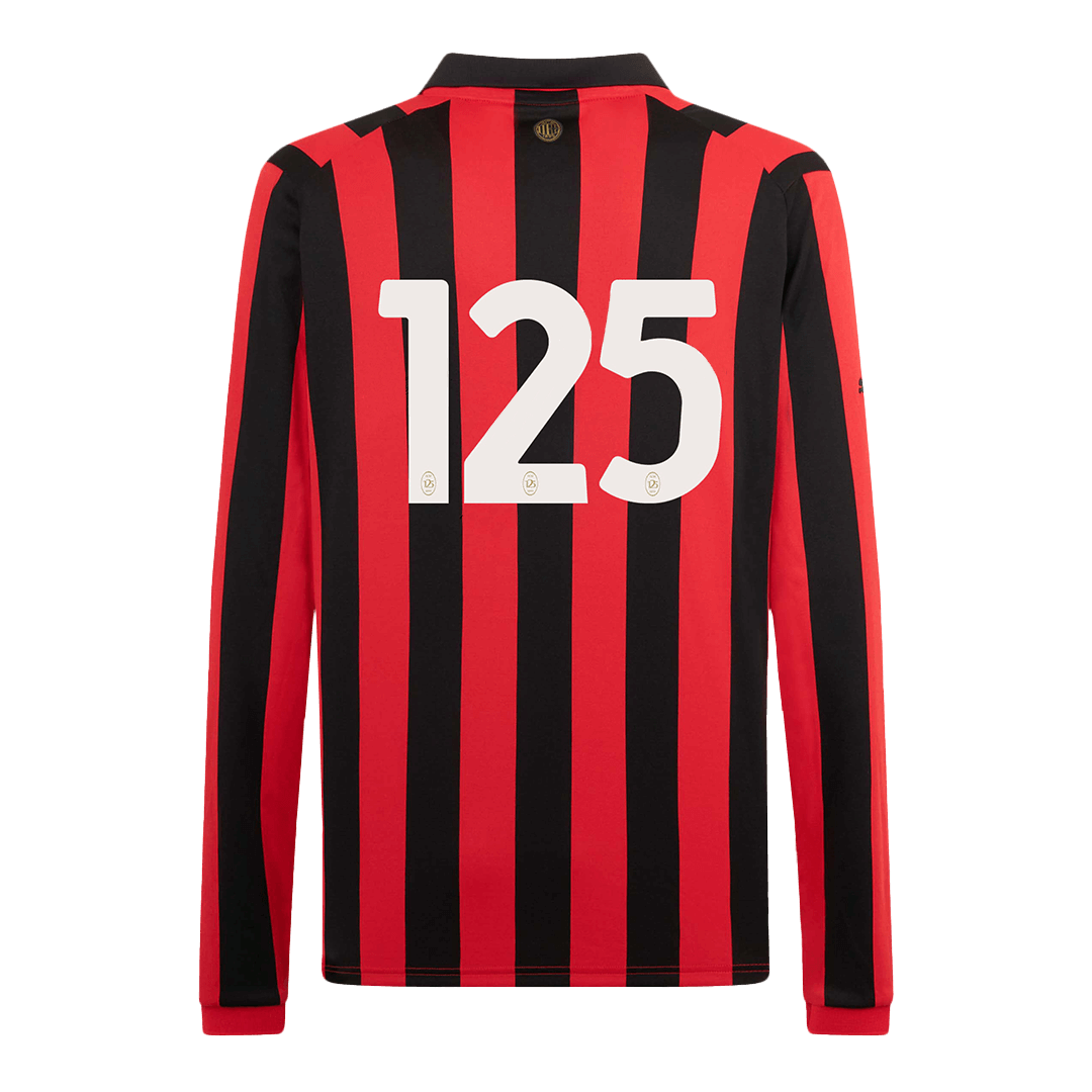 #125 AC Milan 125. Jubiläum 2024/25 Langarm-Fußballtrikot für Herren