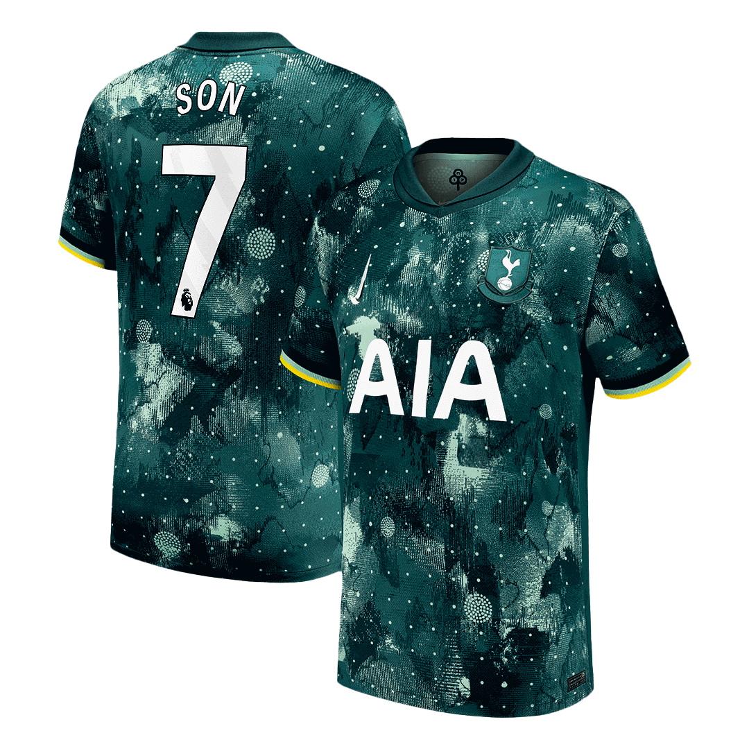 Hochwertiges SON #7 Tottenham Hotspur Third Away 2024/25 Fußballtrikot